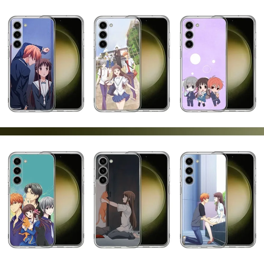 Anime F-Fruit B-Baskets Phone Case For Samsung Galaxy A71,70,52,40,51,31,A50,21S,30S,Note20,Transparent ,Cover