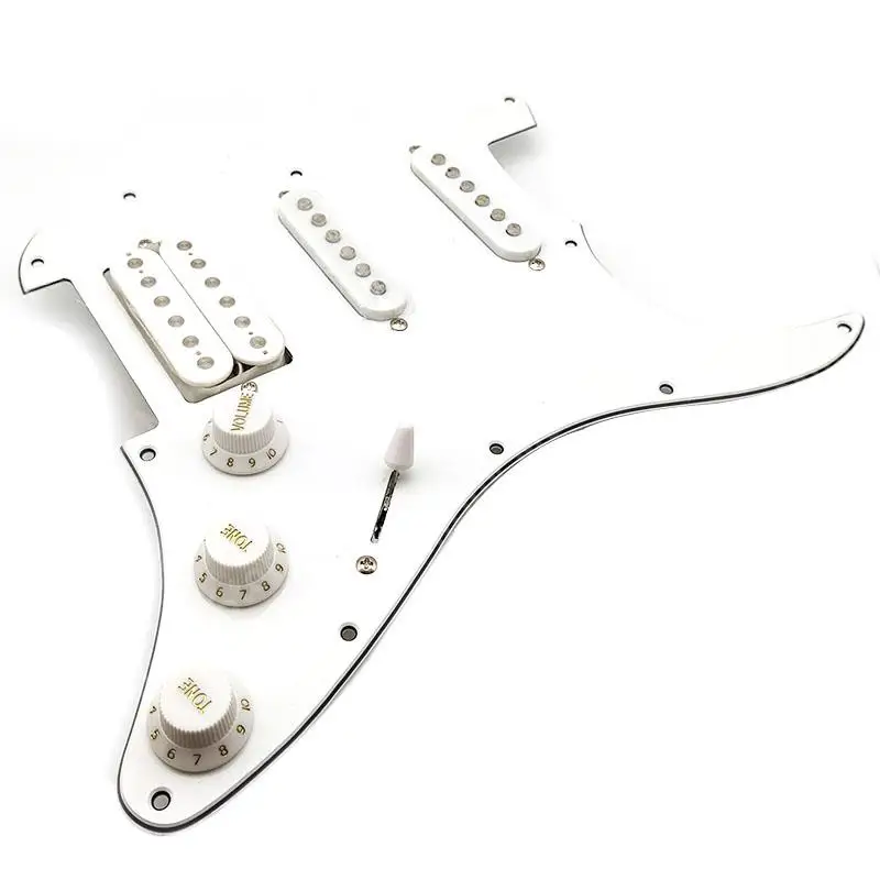 Loaded Prewired Electric Guitar Pickguard Pickup SSH Humbucker Pickups Set for ST Electric Guitar Black White Pearl