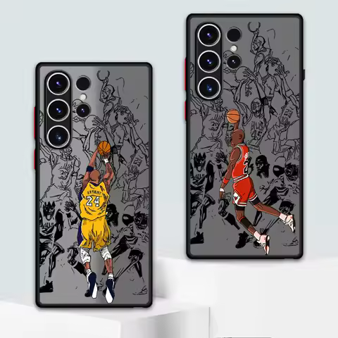Cartoon Basketball Star Phone Case for Samsung Galaxy S24 S23 S20 S21 FE S22 Ultra 5G S10 Plus S9 Plus funda case
