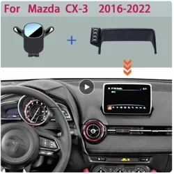 Car Phone Holder For Mazda CX-3 CX3 Sport DK 2016 2017 2018-2021 2022 Screen Fixed Navigation Bracket Wireless Charging Stand