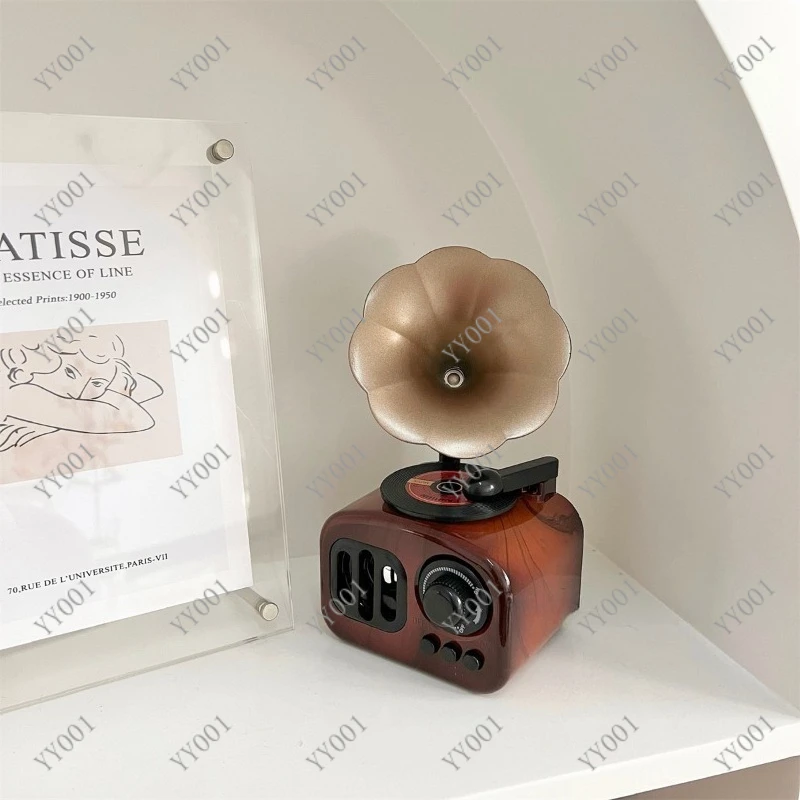 ins style retro nostalgic phonograph ornament music box bar cafe porch desktop creative home decoration
