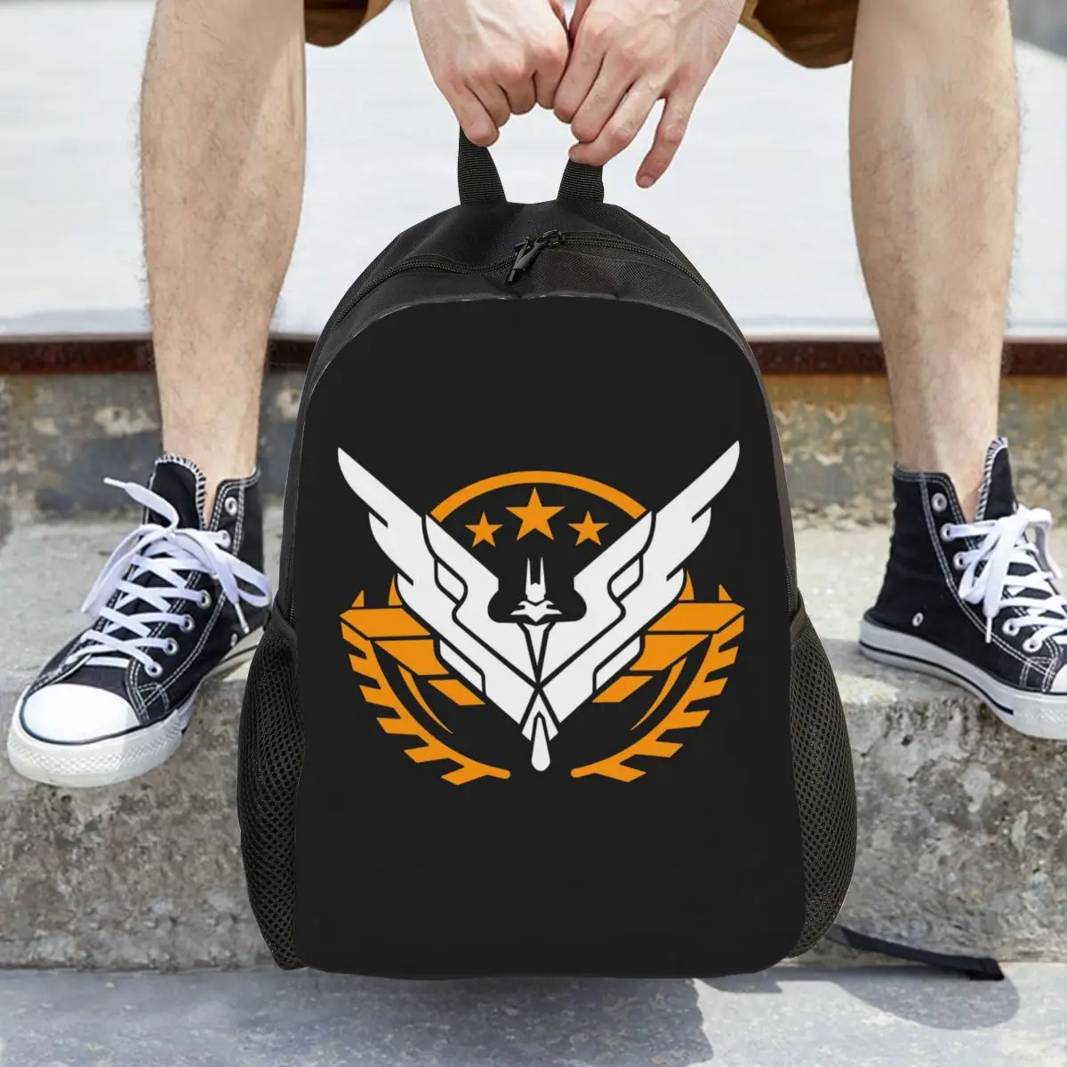 Elite Dangerous - Triple Elite Backpack Daypack Large Capacity Kids BookBag School Bag Shoulder Bags for Men Women