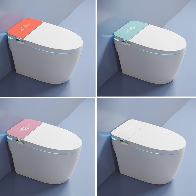 Smart Toilet ,Luxury No water pressure limit Automatic Flush Intelligent Bowls Rimless Water Closet with Remote Control