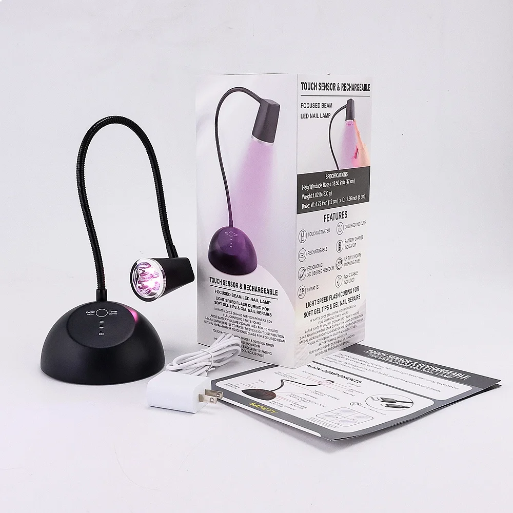 18W Soft Gel Tips Mini Uv Gel Curing Light Cordless Finger Uv Led Gel Lamp Nail Dryer One Finger Flash Cure Nail Lamp view 5
