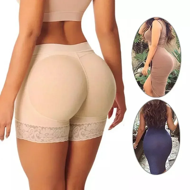 Acolchoado levantador de bunda roupa interior corretiva realçador de bunda corpo shaper modelagem cinta falso hip shapwear roupa interior push up calcinha