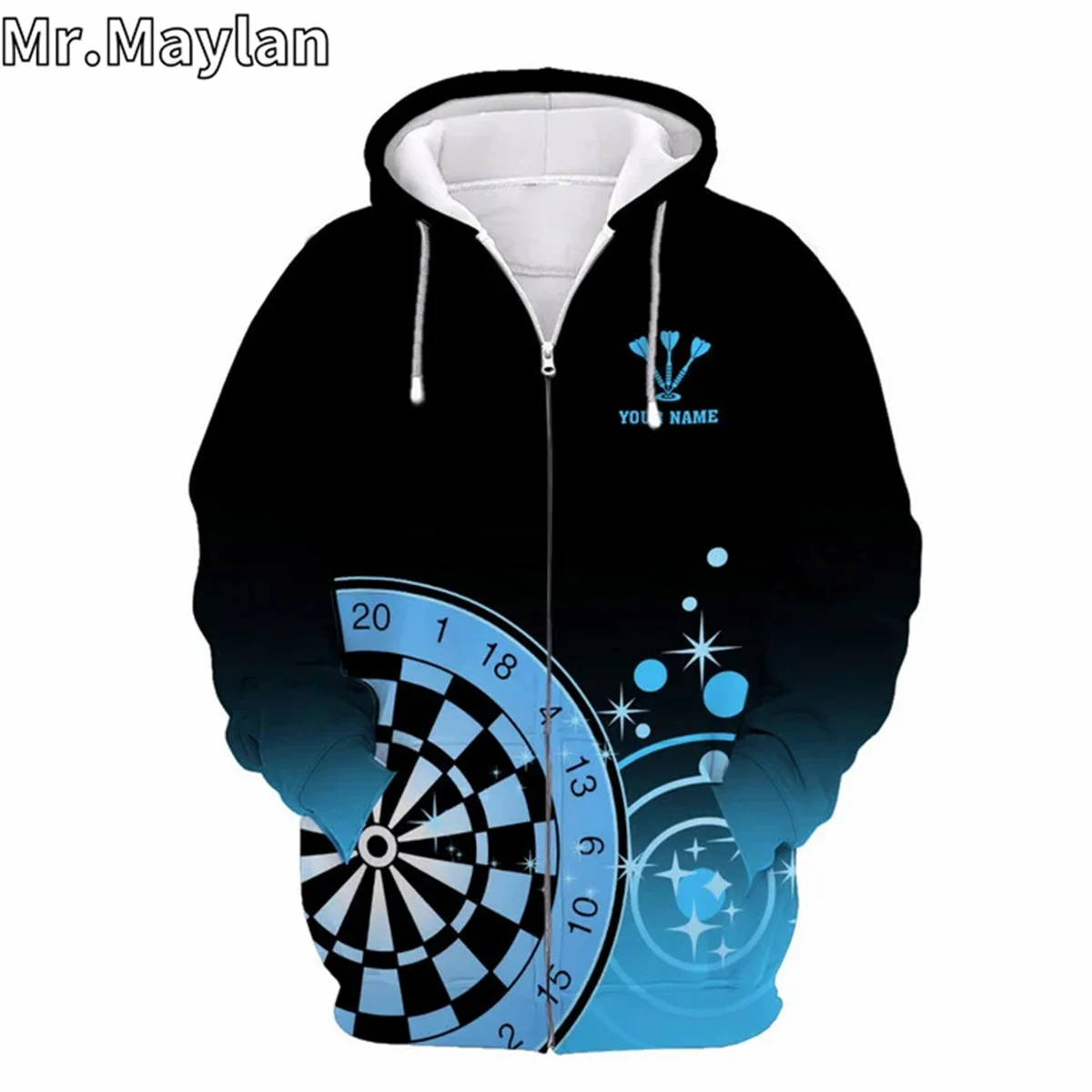 I know I play like a girl try to keep up Darts Blue 3D Personalized Jacket Men/Women Hoody Casual Sport Pullover Sudadera Hombre