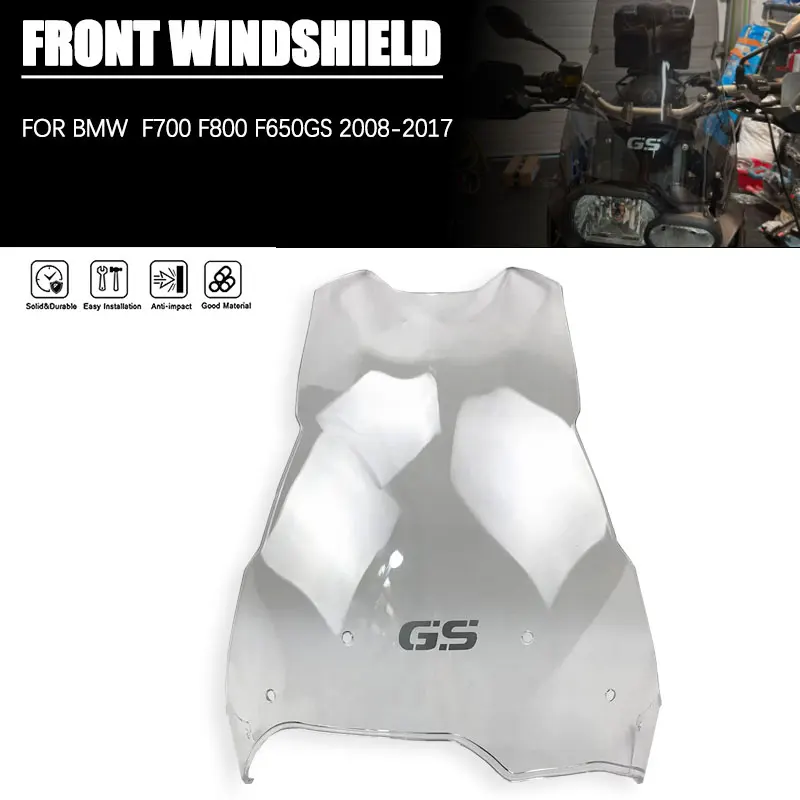 Riser-Extended Wind Screen Deflectors, Smoke Windshield for BMW F800GS, F650GS, F 800, 650 GS, 2008, 2009-2015, 2016, 2017, 2018