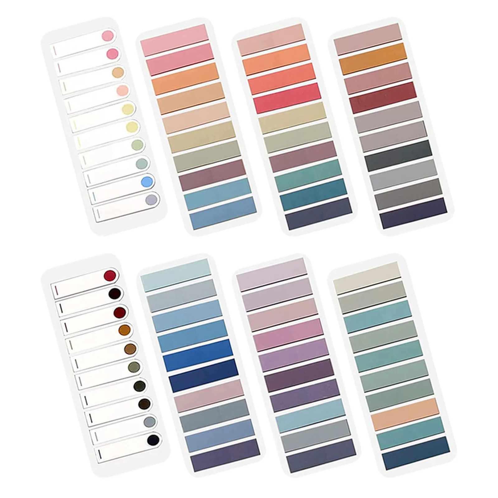 علامات صفحة شفافة ذاتية اللصق لقراءة الكتب وشرائط تسليط الضوء الملونة وعلامات الجملة المحمولة #1