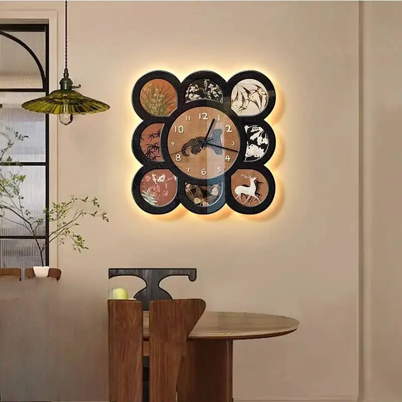 Elegant Numerals Wall Clock Unique Green Upgrade Design Wall Clock Digital Luxury Vintage Orologio Parete Living Room Decoration