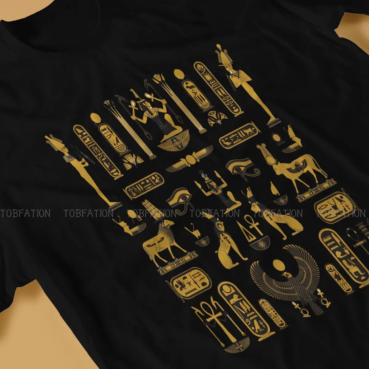 Ancient Egypt TShirt for Men Symbols Soft Summer Sweatshirts T Shirt Novelty Trendy Loose