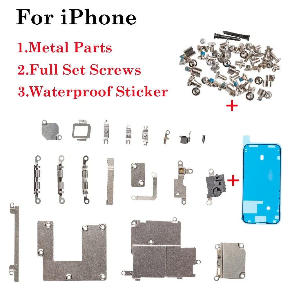 1set Full Inside Small Metal Parts Shield Plate Set Kit Holder Bracket For iPhone 6s 7 8 XS XR XS Max 11 12 13 14 Pro Max Plus