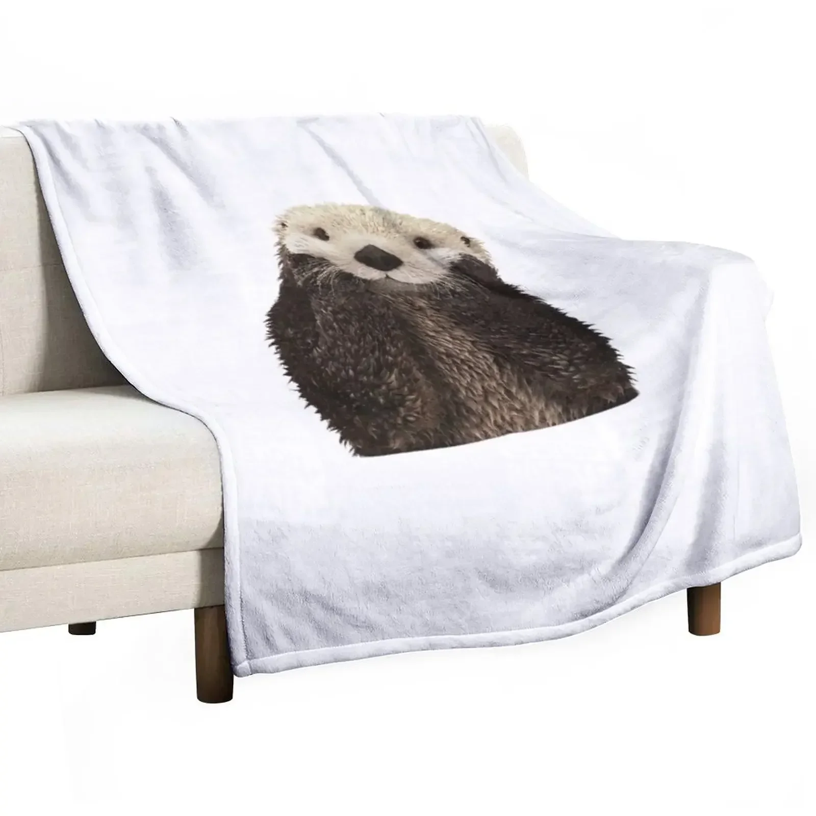 Otter Throw Blanket Warm Bed linens Moving for sofa Blankets