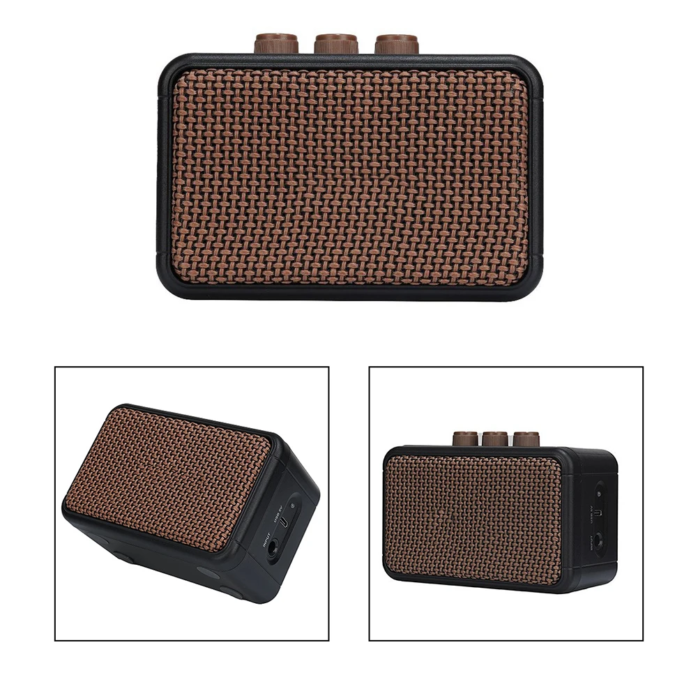 Electric Guitar Amp 5W 12.5×6.5×8.8cm Portable Playing Mini Guitar Amp For Anywhere Practice Guitars Speakers Accessories