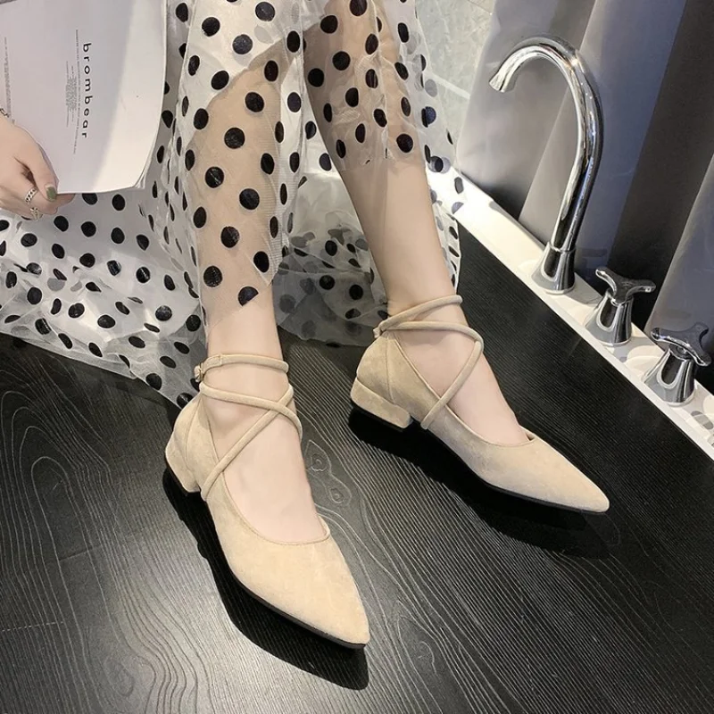 Neue Modische Frühling-Herbst Damenschuhe Schwarze Ballerinas Spitze Flache Schuhe Modische Damen-Flachschuhe Größe 34-41 – Detail 6