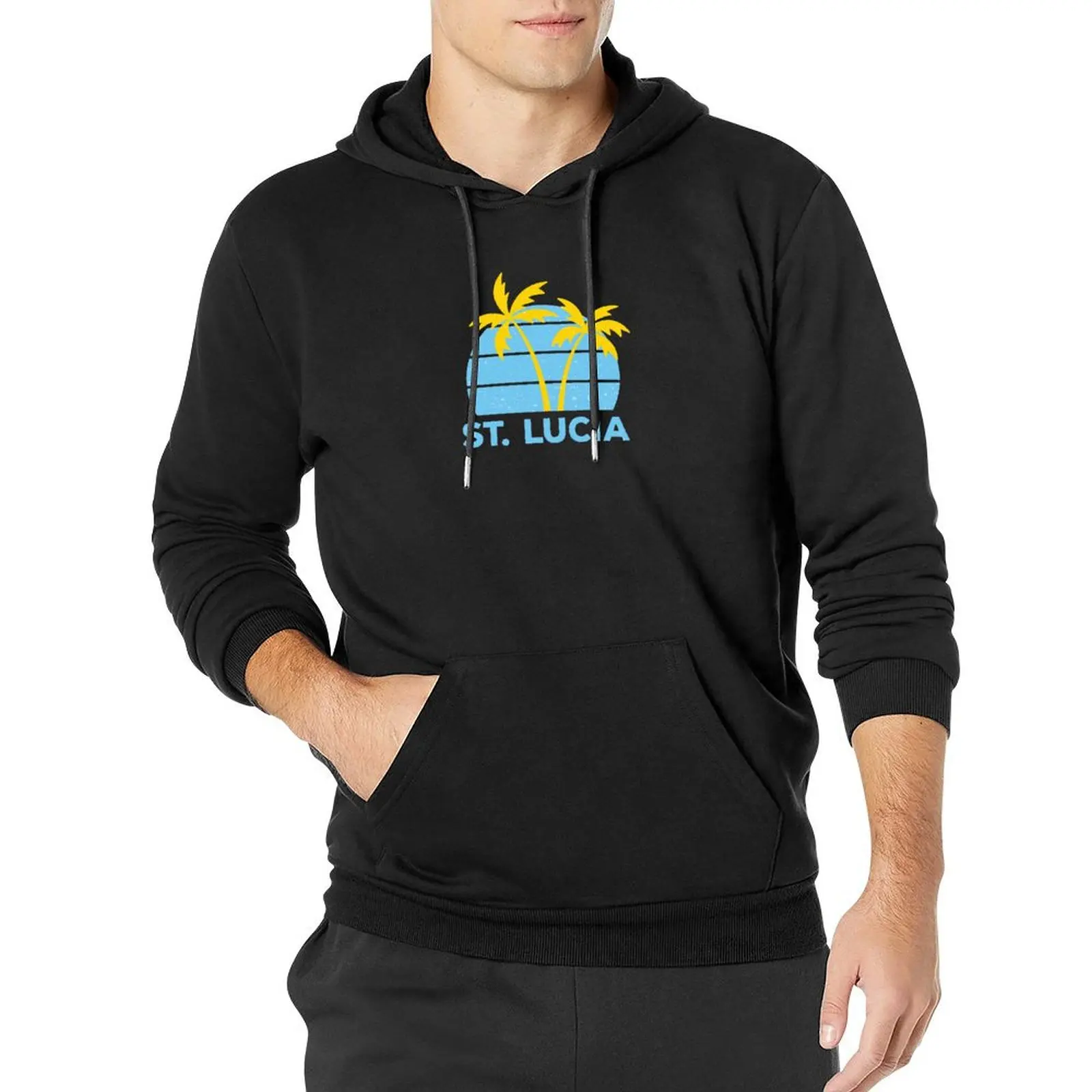 St Lucia Retro Pullover Hoodie mens designer clothes men hoodie