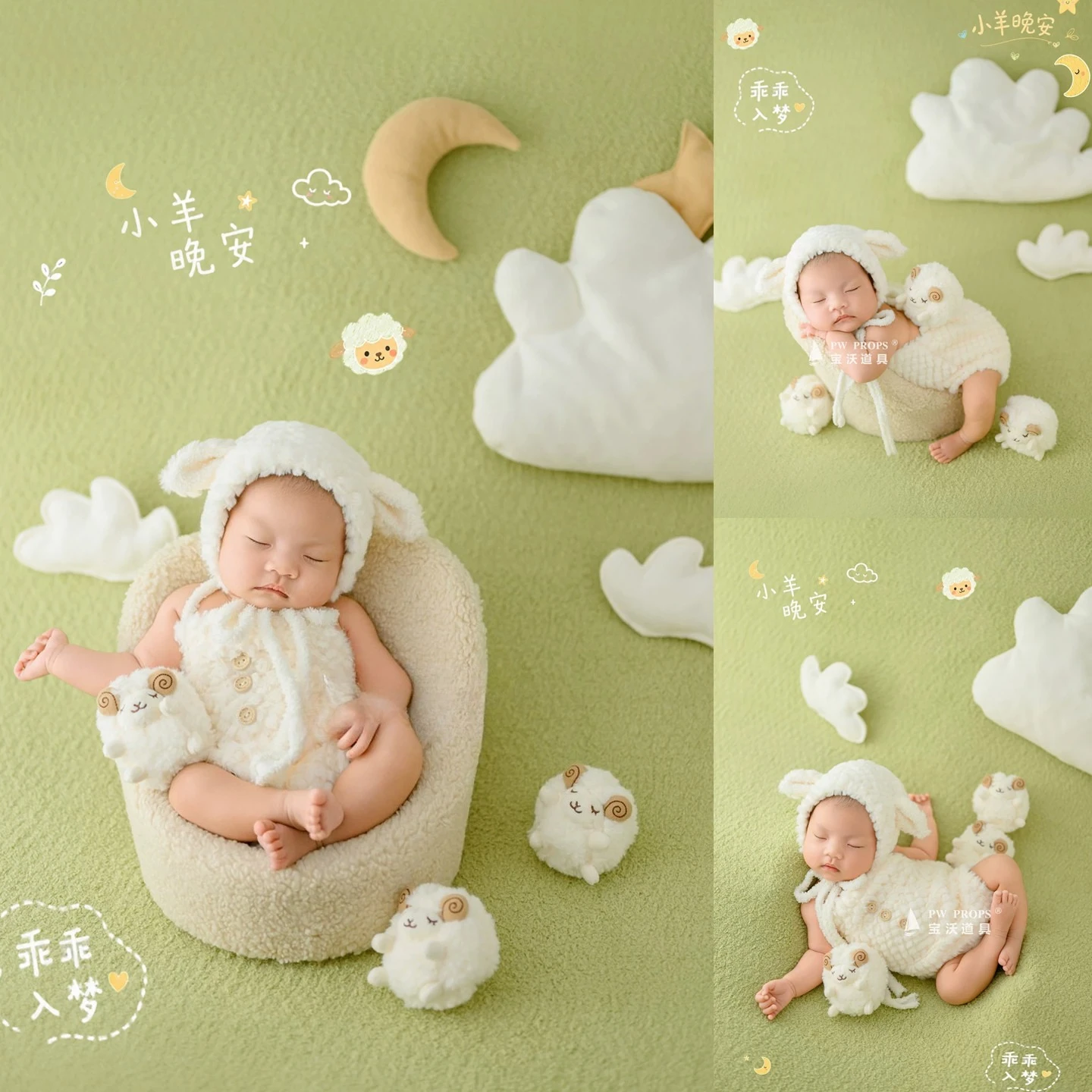 newborn-photography-props-2026-new-year-cute-sheep-theme-with-backdrop-outfit-hat-decor-accessories-for-baby-studio-photoshoot