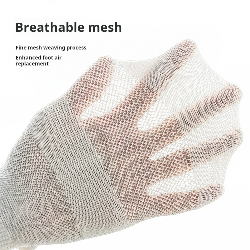 Men's Summer Mesh Cotton Socks Striped Combed Cotton Sweat Absorbent and Breathable Boneless Ankle Sports Socks