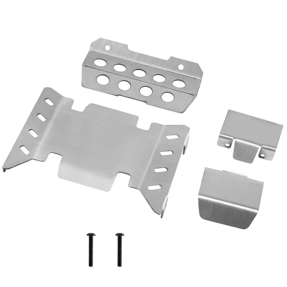 Protetor de armadura de chassi dianteiro e traseiro de aço inoxidável para RGT EX86020 86020 LC71 1/10 RC Car Upgrade Parts Acessórios