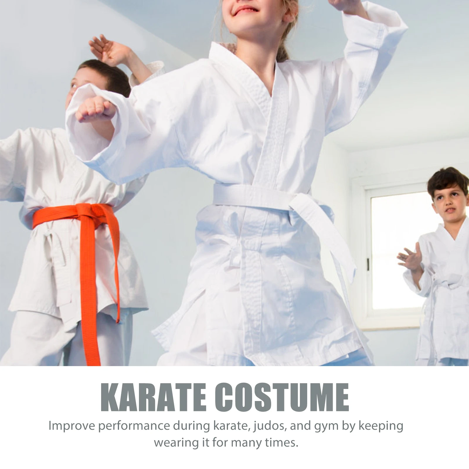 

1Set Professional Karate Uniform Wear-Resistant Training Clothes Elastic Waistband Reusable Waist Belt Adult Karate Pants