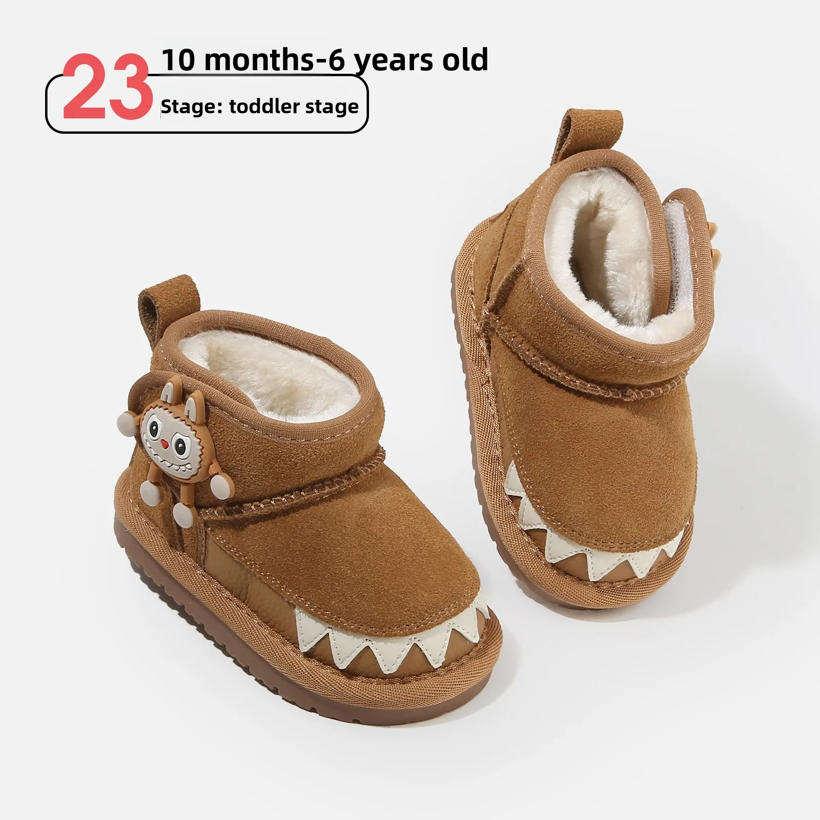 

Snow Boots Baby Children Soft-soled Shoes Winter New Velvet Short Boots Girls Shoes Warm Children