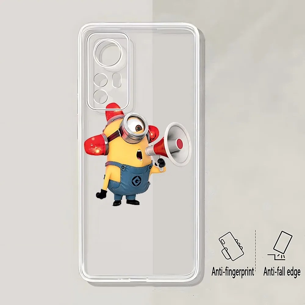 Cute M-Minions Phone Case For Xiaomi 11 Redmi Note 11 5G 8T 9A 9 10T Note8Pro Note9 12SUltra Transparent Case