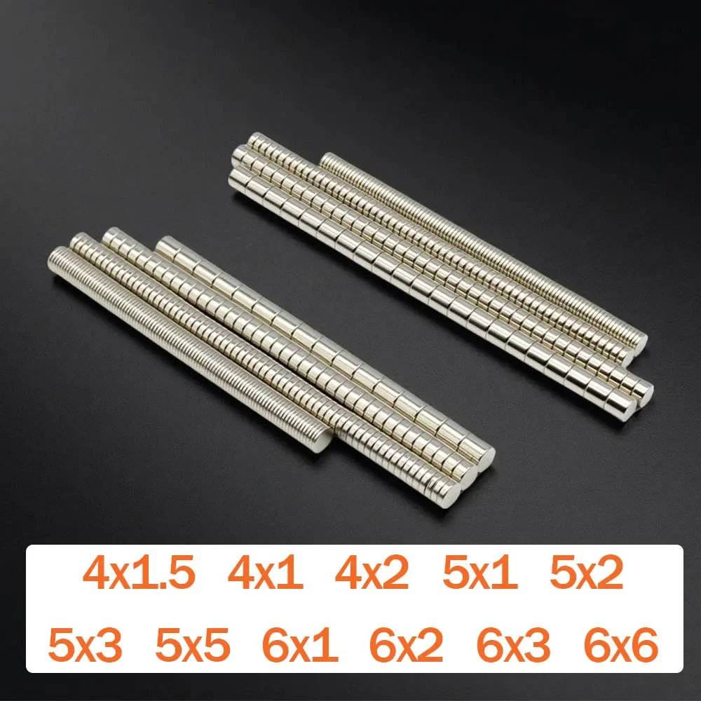Magnete Super Potente N35 Rotondo in Neodimio NdFeB, Magneti per Frigorifero ﻿   4x2 5x2 5x3 6x2 6x3 mm