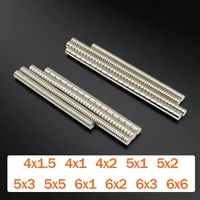 Imán Superfuerte N35, Imán Redondo de Neodimio NdFeB, Potente Imán de Neodimio, Imanes para Refrigerador 4x2 5x2 5x3 6x2 6x3 mm