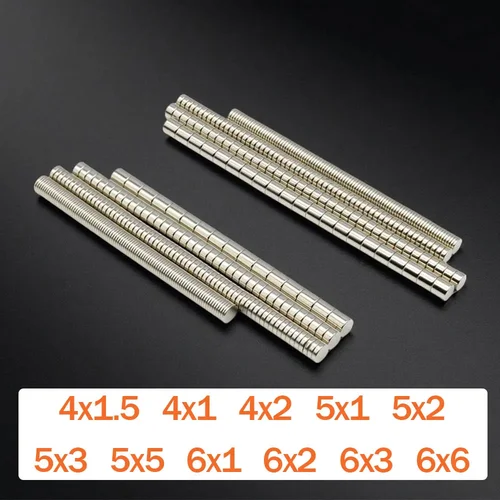 Imán Superfuerte N35, Imán Redondo de Neodimio NdFeB, Potente Imán de Neodimio, Imanes para Refrigerador ﻿   4x2 5x2 5x3 6x2 6x3 mm