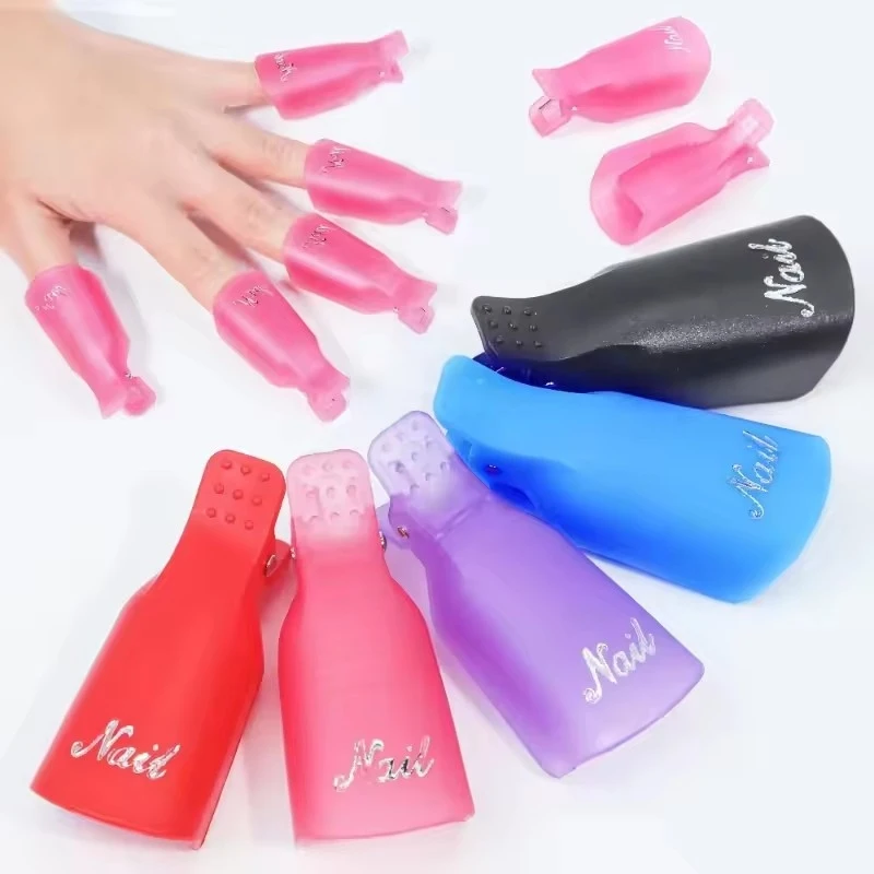10-30 Stück bunte Acryl-Nagelkunst-Abziehclips, Nagelreinigungs- und Maniküre-UV-Gel-Polish-Abzieh-Werkzeuge für die Finger