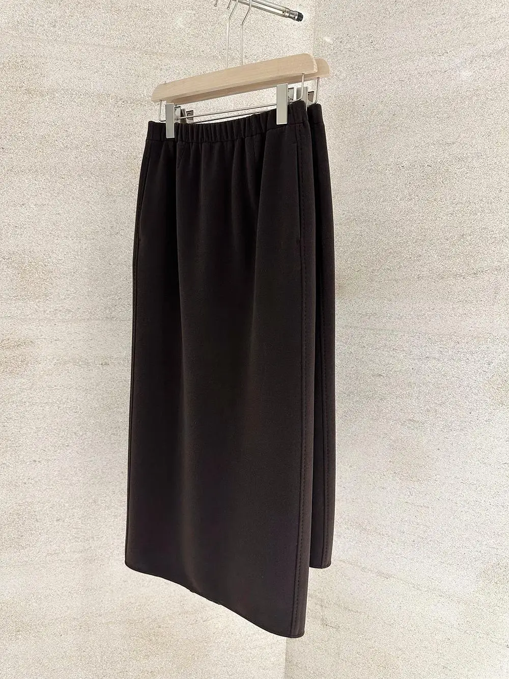 

Юбка Lesionchan повседневная удлиненная, с завышенной талией, H-образного силуэта, из трикотажной смесовой ткани (шерсть, хлопок, полиэстер), цвет кофе, шелковистая