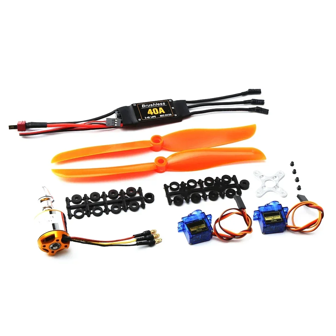 2217 KV1250 Motor+8060 Propeller+9g Steering Gear+40A ESC Kit For XXD RC Airplane Racing Drone