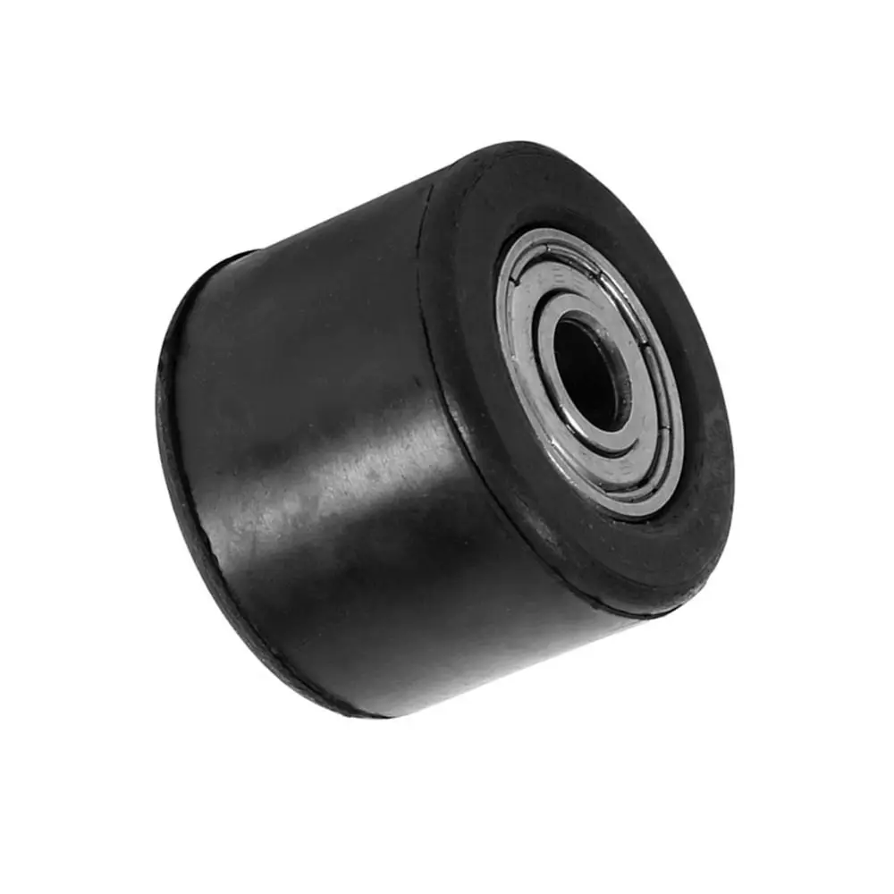 Replacement Part Rubber Chain Pulley 8mm Size Durable Tensioner Pulley Black Guide Wheel Motorcycle