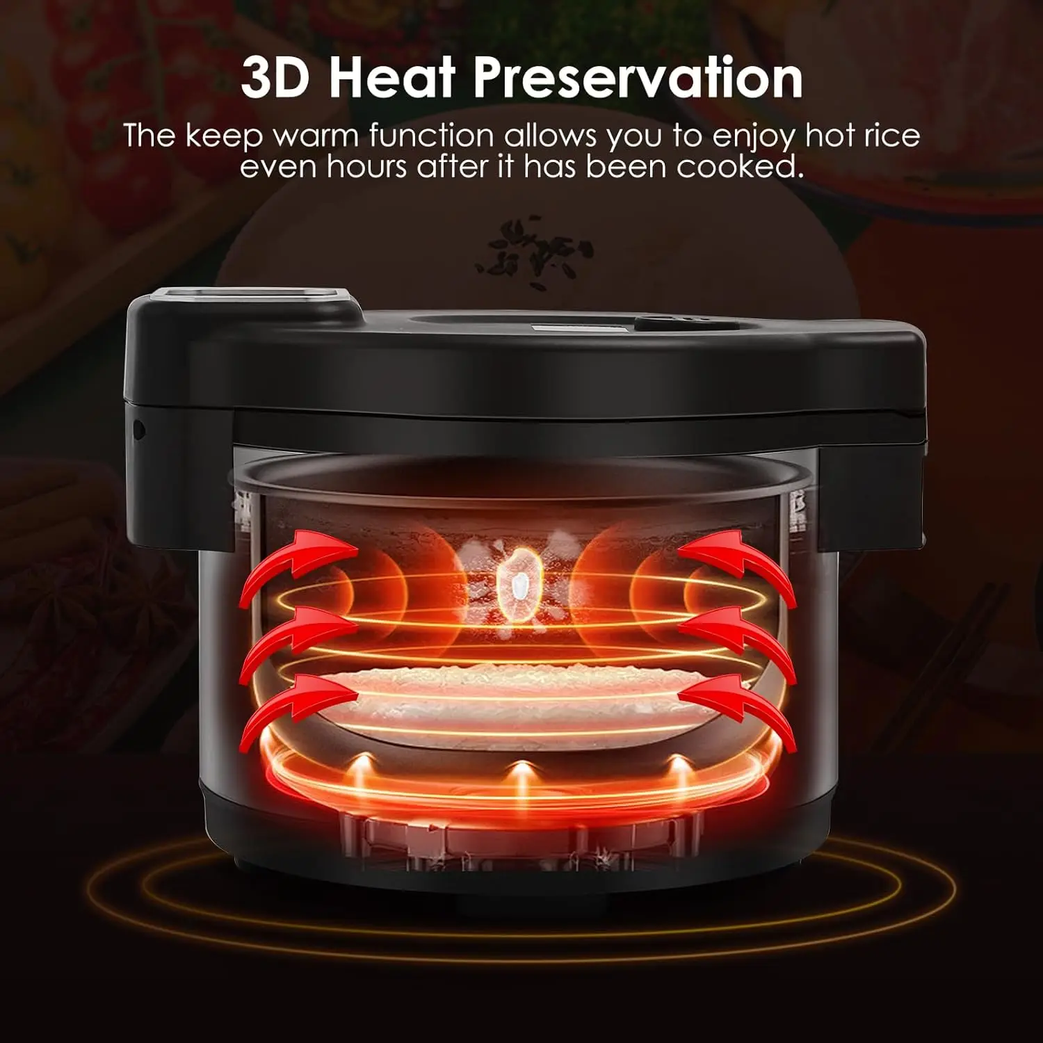 หม้อหุงข้าวหม้อหุงใหญ่ 50Cup(สุก)/25Cup (ดิบ), 1850W 13Lหม้อหุงข้าวสําหรับร้านอาหารโรงอาหารPartyข้าวเชิงพาณิชย์