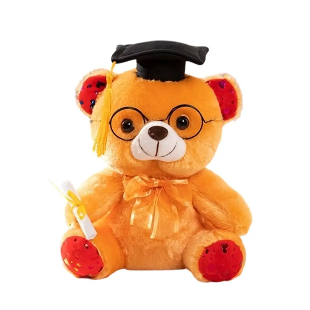 

Мягкий плюшевый мишка-выпускник 22 см, креативный мультяшный дизайн, милый подарок на выпускной, сделай сам
