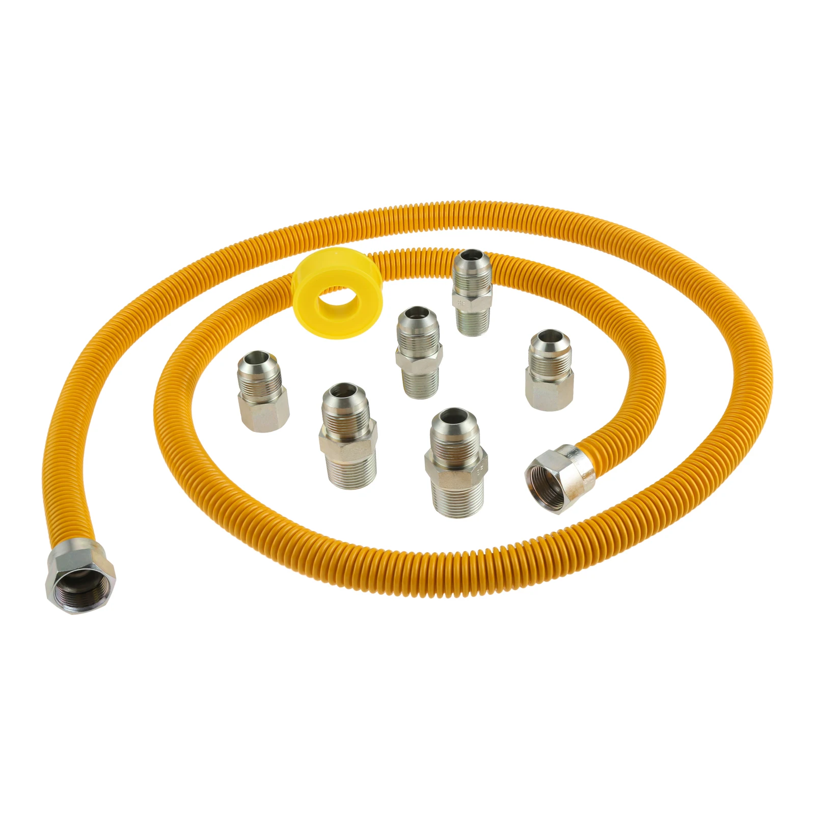 72 Inch Dẻo Bếp Gas Dòng Cho Máy Sấy, Bếp Ga, Máy Nước Nóng, 5/8 "OD(1/2" ID) Khí Vòi Bộ Kết Nối