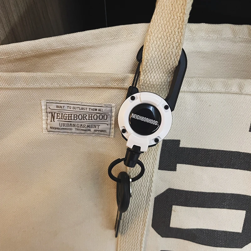 Fashionable NBHD Keychain Retractable Outdoor Climbing Hook Multi-functional Military Style Functional Fashion Retro Design