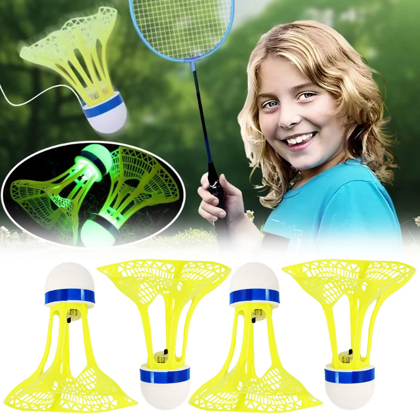 

Led Light-Up Shuttlecocks With Vibration Design Light-Up Shuttlecocks Suitable for Clubs Parties Gardens