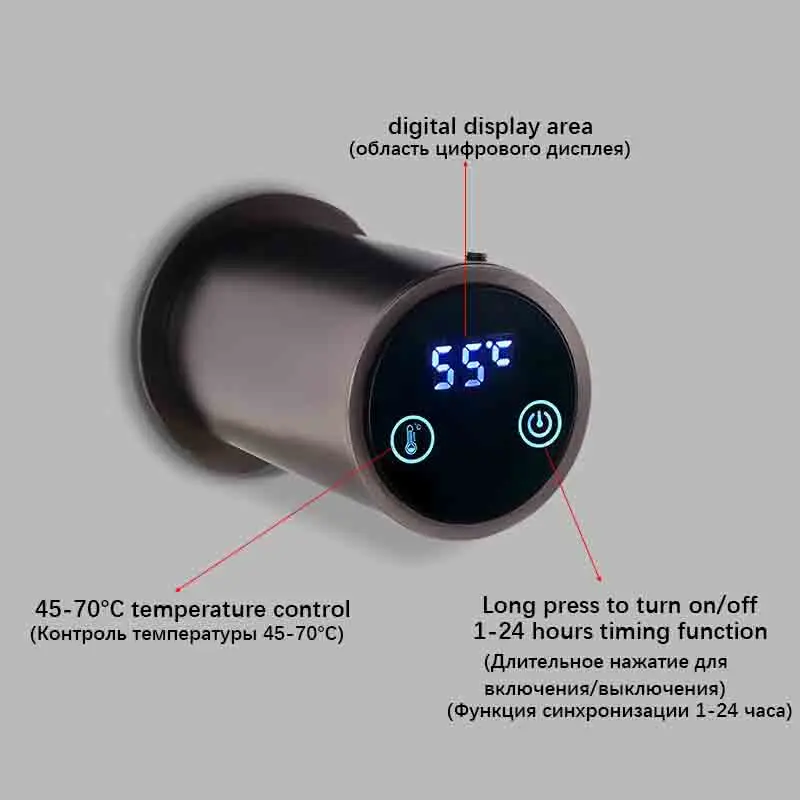 Imagem -04 - Aquecedor de Toalha Elétrico para Banheiro Instalação Oculta Aquecedor de Ouro Brilhante Touch Control Rail Cremalheira Aquecida para Uso Doméstico