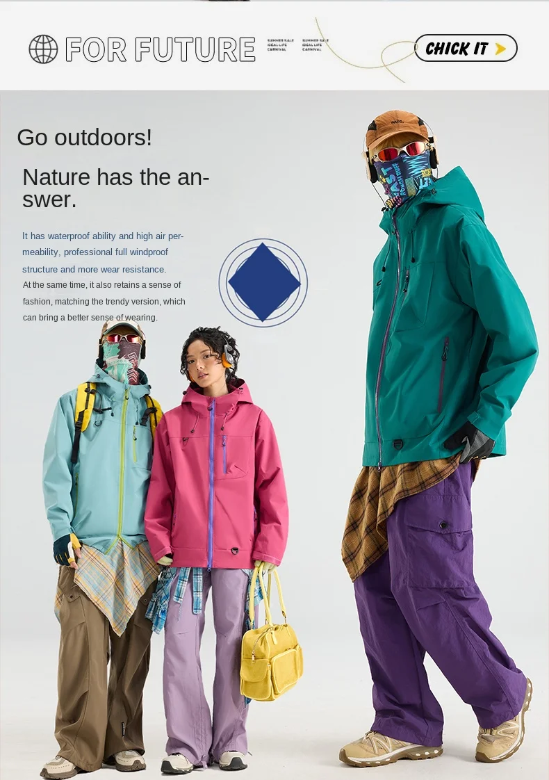 Unisex Hiking Jacket Waterproof Autumn Windbreaker Ourdoor Hooded Coats Women New Jacket Men Fishing Camping Climbing Coats
