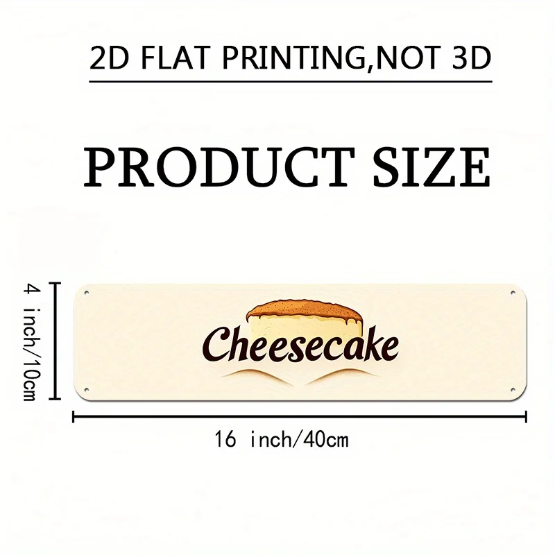 Flat 2D Cheesecake Wall Decoration,Bedroom, Or Living Room,Transform Your Space Into a Culinary Paradise