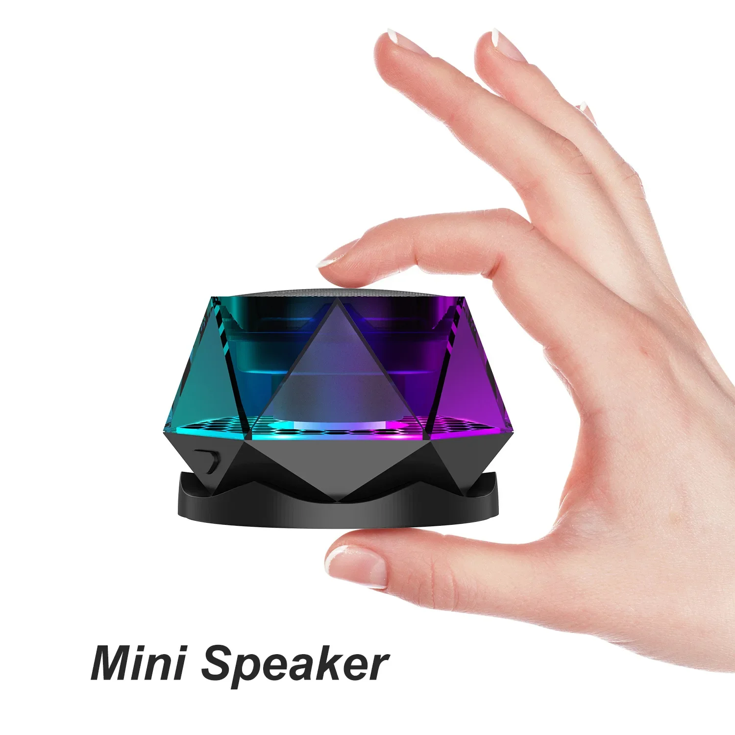 Creative Bluetooth Speaker Mini Sound Box with Gradient 4 RGB Colors TWS Hands-free Calling Magnetic Phone Stand Caixinha De Som