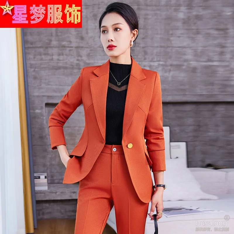 

Autumn and Winter Long Sleeves Business Wear Suit Graceful and Fashionable Formal Suit Jacket Business Manager Work Clothes Fema