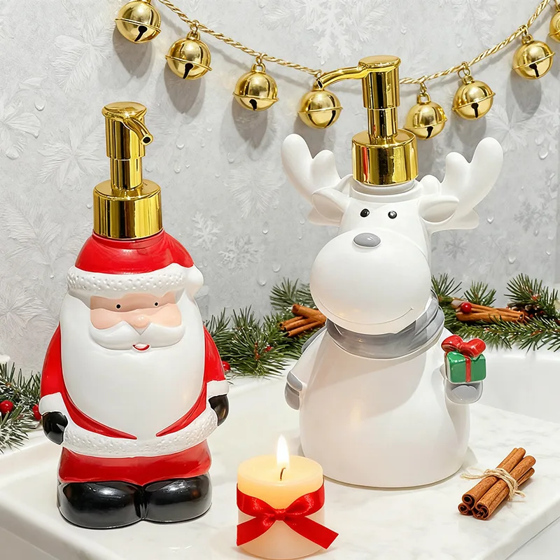 

Christmas Snowman Ceramic Soap Dispenser Christmas Decor Christmas Polar Bear Ceramic Soap Dispenser 3D Jolly Design