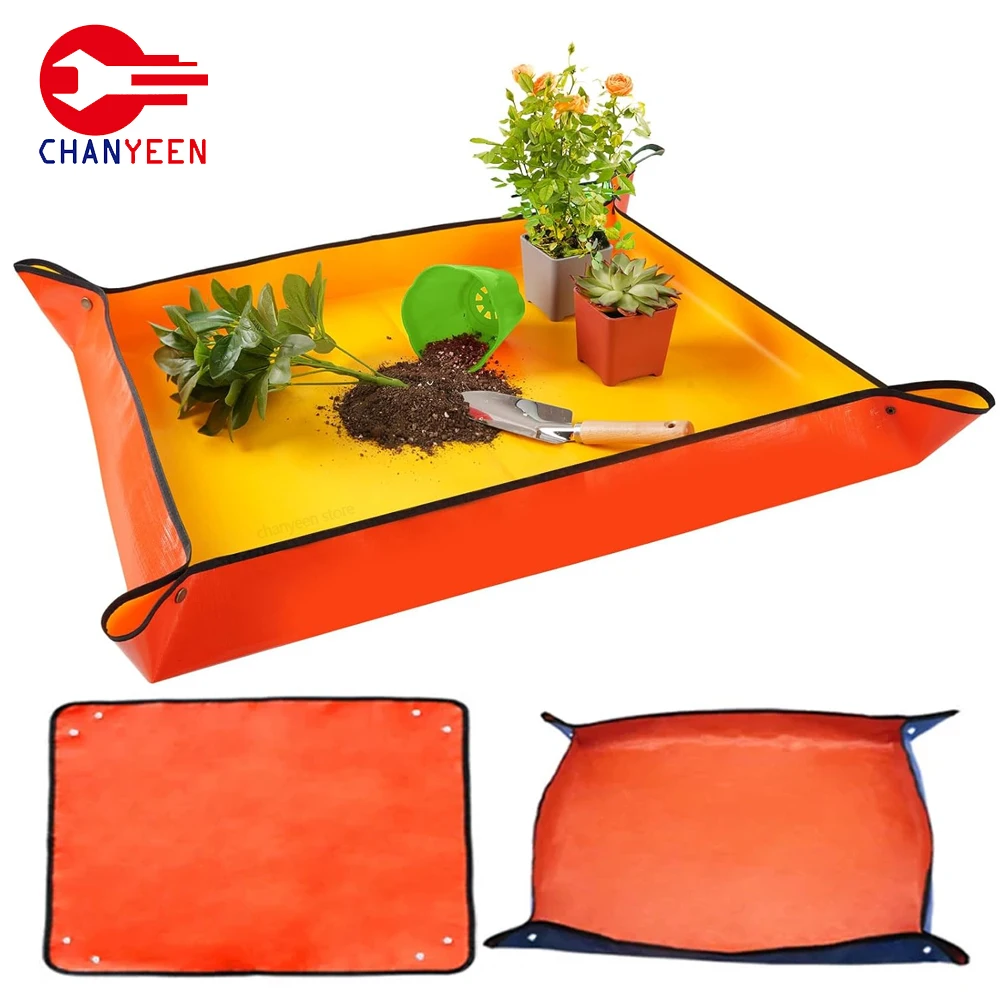 Foldable Waterproof Planting Mat Garden Potting Pad for Plant Flower Pot Transplanting Farm Bonsai Gardening Tools and Equipment