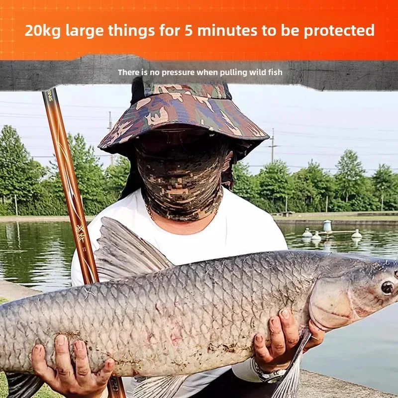 تلسكوبي الأسود حفرة اليد القطب 19 لحن تايوان الصيد رود إطارات دراجة تسلق الجبال الصلب سمك الشبوط Canne الكربون اليد عصا القطب 1.8 متر-11 متر