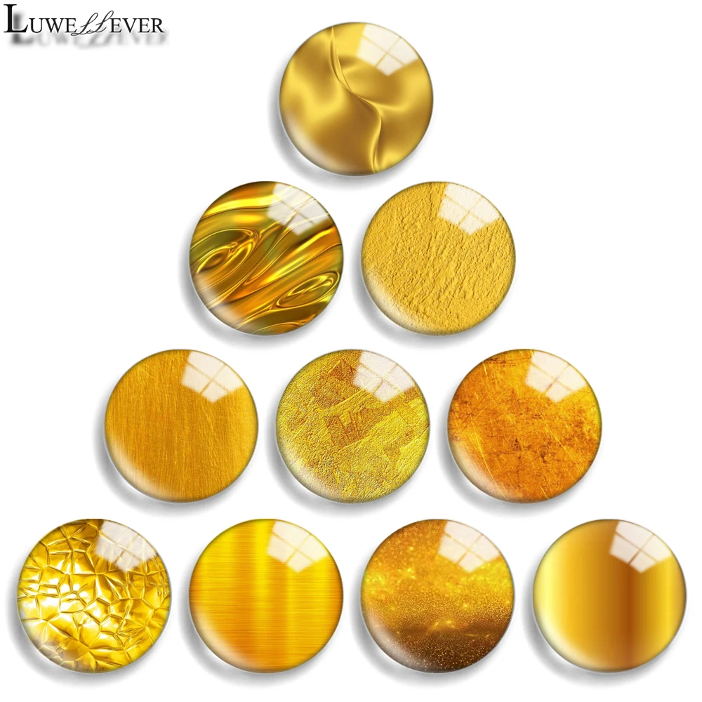 

10mm 12mm 20mm 25mm 30mm 40mm 775 Golden Mix Round Glass Cabochon Jewelry Finding 18mm Snap Button Charm Bracelet