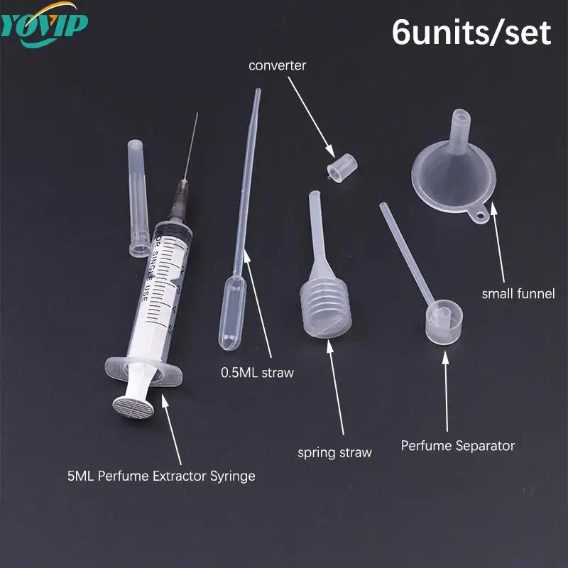 

Perfume Refill Tools Set Plastic Diffuser Syringe Straw Dropper Funnel Spray Dispensing Required Cosmetic Tools