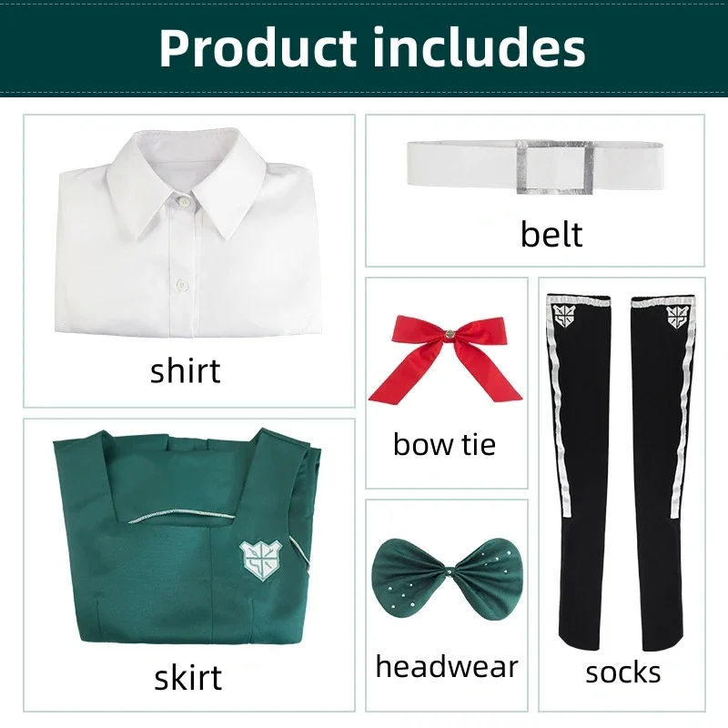 애니메이션 게임 Dangarompa 2 Putus Asa Sonia Nevermind Gaun 코스프레 의상 공주 유니폼 JK 유니폼 가발 할로윈 의상