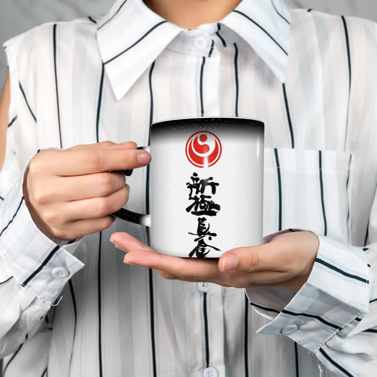 Kyokushin Karate Kanji Taijutsu Mug Funny Ceramic Coffee Cups Tea Mugs Milk Cup Drinkware Gift for Friends