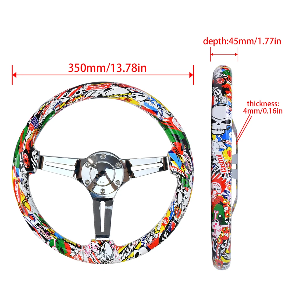 Vintage Classic Retro 350mm Semi Trailer Real Wood Car Truck Vintage Wood Classical Steering Wheel With 5mm Bracke